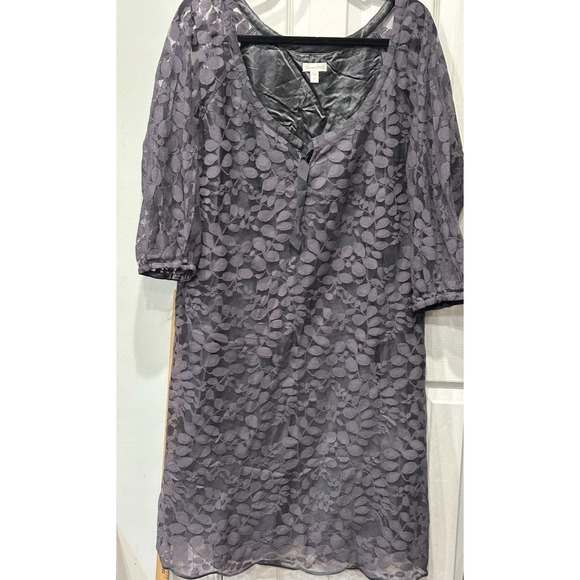 Garnet Hill Boheme Easy Lace Lined Dress Feminine Classic Minimalist Boho Sz 18 - Picture 5 of 16